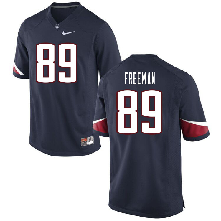 Men #89 Michael Freeman Uconn Huskies College Football Jerseys Sale-Navy - Click Image to Close